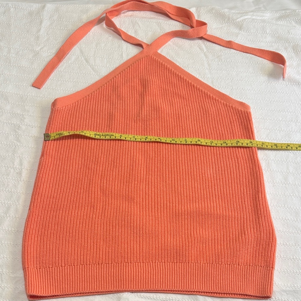 J crew coral Knit Halter Top XL NWT